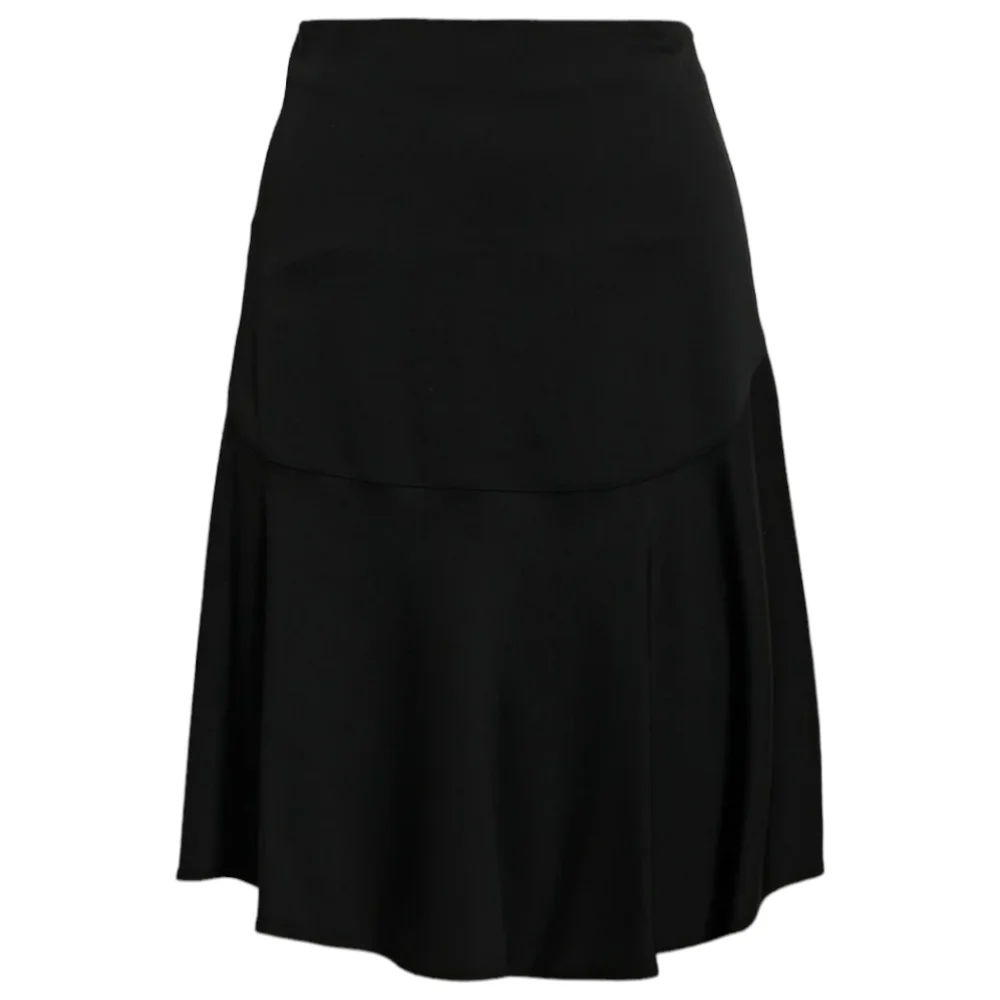 BY MALENE BIRGER Leela Fluted Skirt, Size 10, Black, NWT